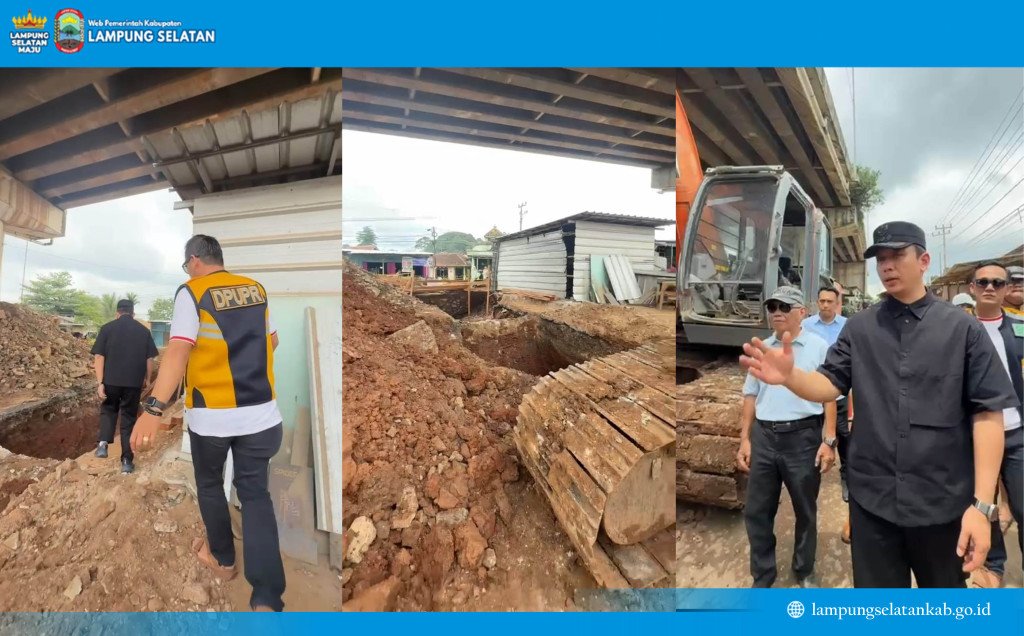 Banjir Rendam Fly Over Natar Berhari-hari, Bupati Egi Turun Langsung Pastikan Normalisasi Gorong-Gorong  Cepat dan Berkelanjutan